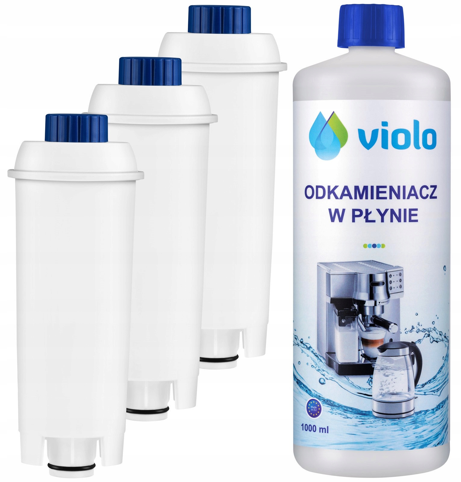 3x DELONGHI Espresso Filter Decaler Decaler 1000 ml